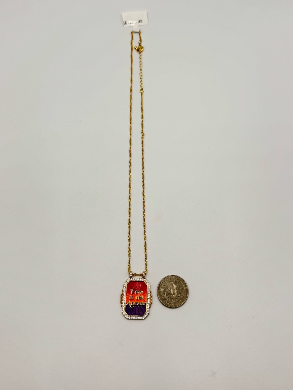 18k “Love is the Answer” Pendant - Picture 6 of 9